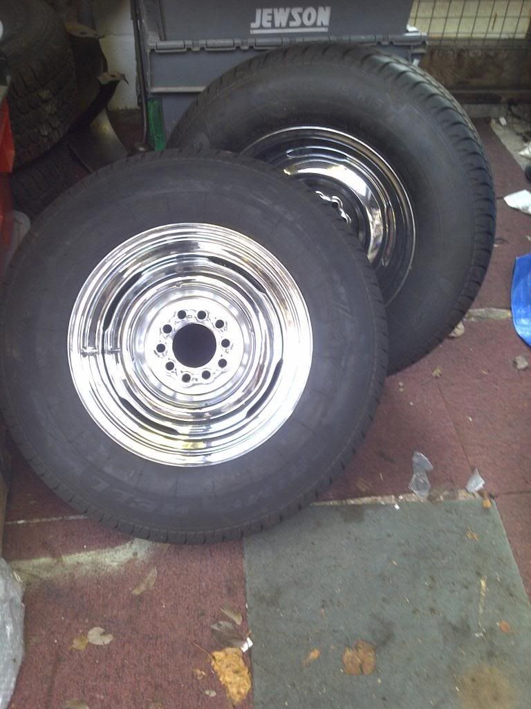 Chrome Steel Wheels Chevy Ford Bolt pattern