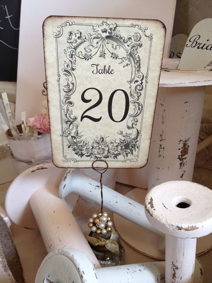 STUNNING Aged Parchment Table Numbers120DesignedHandcraftedVintage Wedding eBay