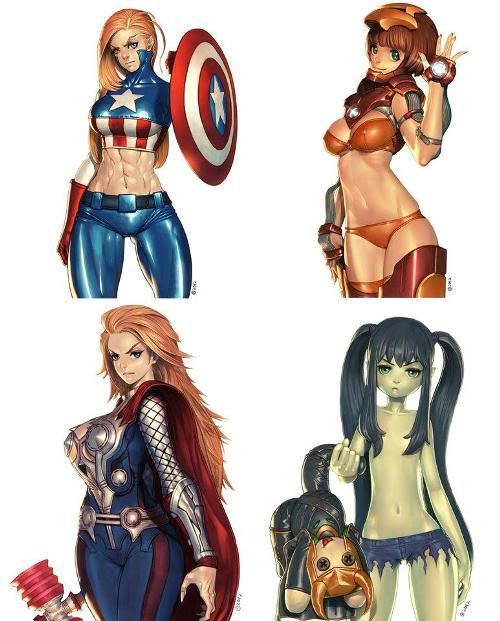 avengers anime female characters