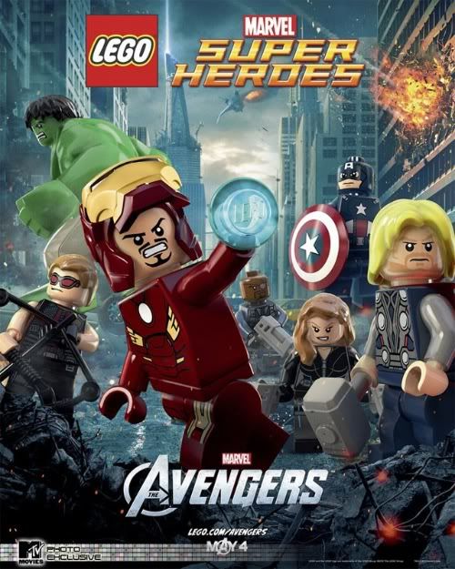 the avengers lego poster