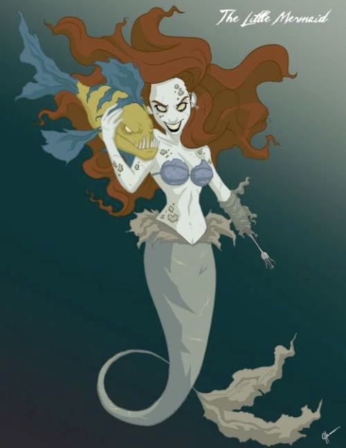 horror ariel little mermaid