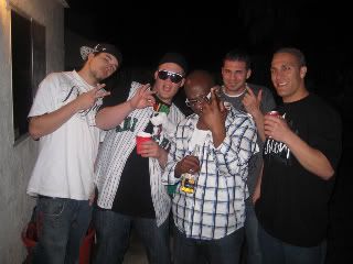 Chester Charleston with the fellas at a party @ checkinginwiththecharlestons.blogspot.com