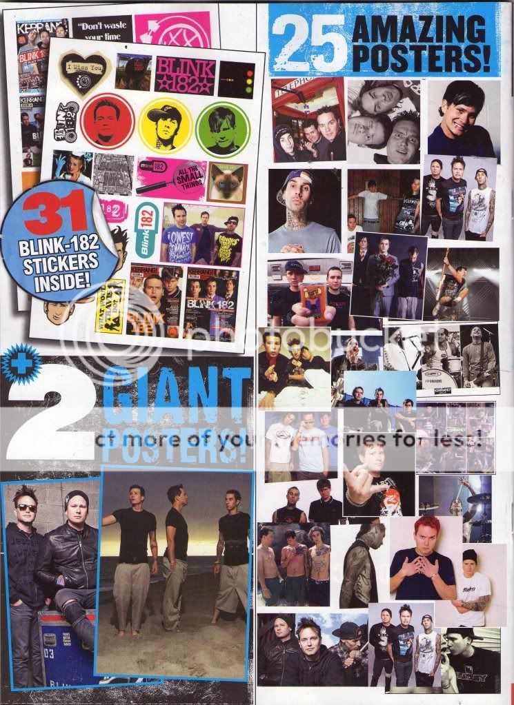 BLINK 182 KERRANG POSTER SPECIAL 25 POSTERS + 2 GIANT + 31 STICKERS 