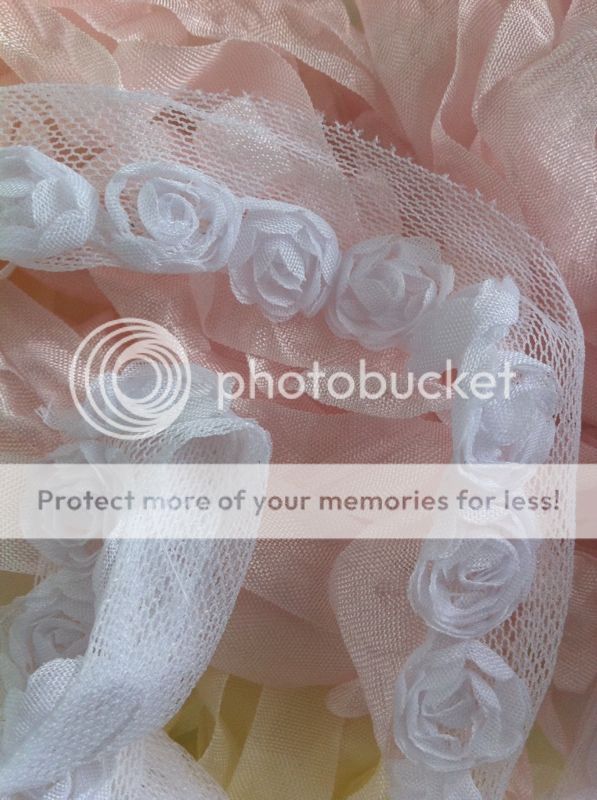   Organza Roses Ribbon~1yd~Vintage Trim~Tulle~4 Colors~Maya Road  