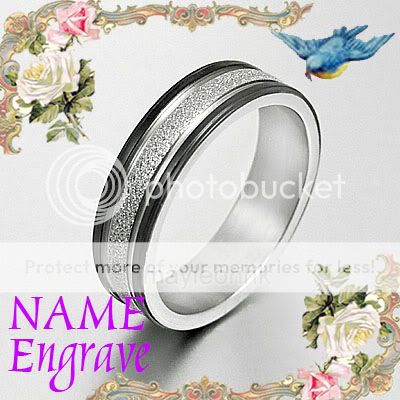 Men Women Black Wedding Bands Engagement Titanium Ring  