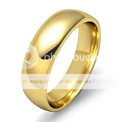 UK 18K Gold Groom Bride Wedding Engagement Anniversary Band Titanium ...